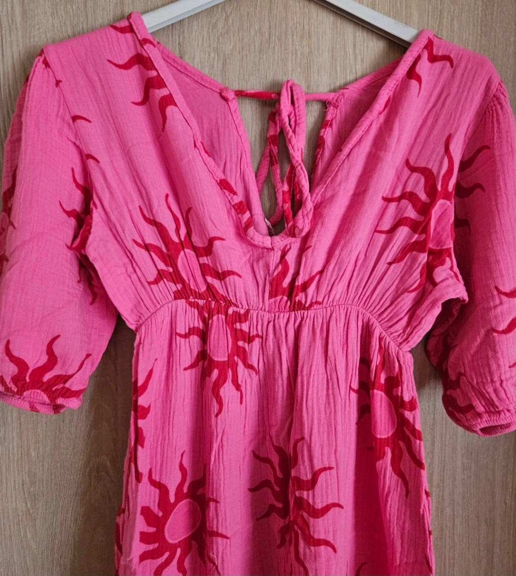 Jolie robe longue fluide, 100% coton - TU 36 au 42 - Made in Italy – made in ltaly – taille Taille unique 3