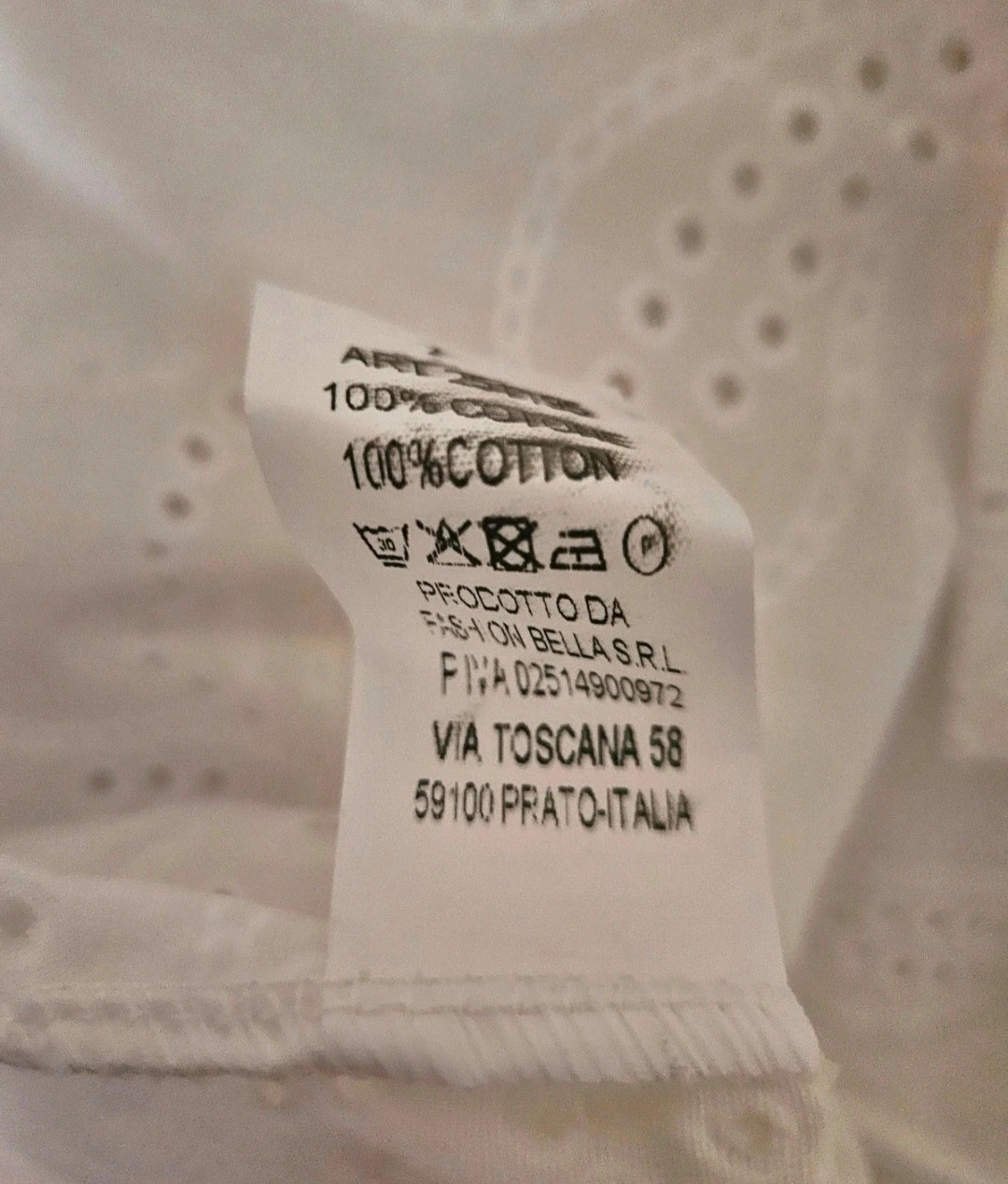Magnifique chemise en coton col victorien et broderies - TU 36 au 42- Made in Italy – Boutique Parisienne – taille L / 40 / 12 5