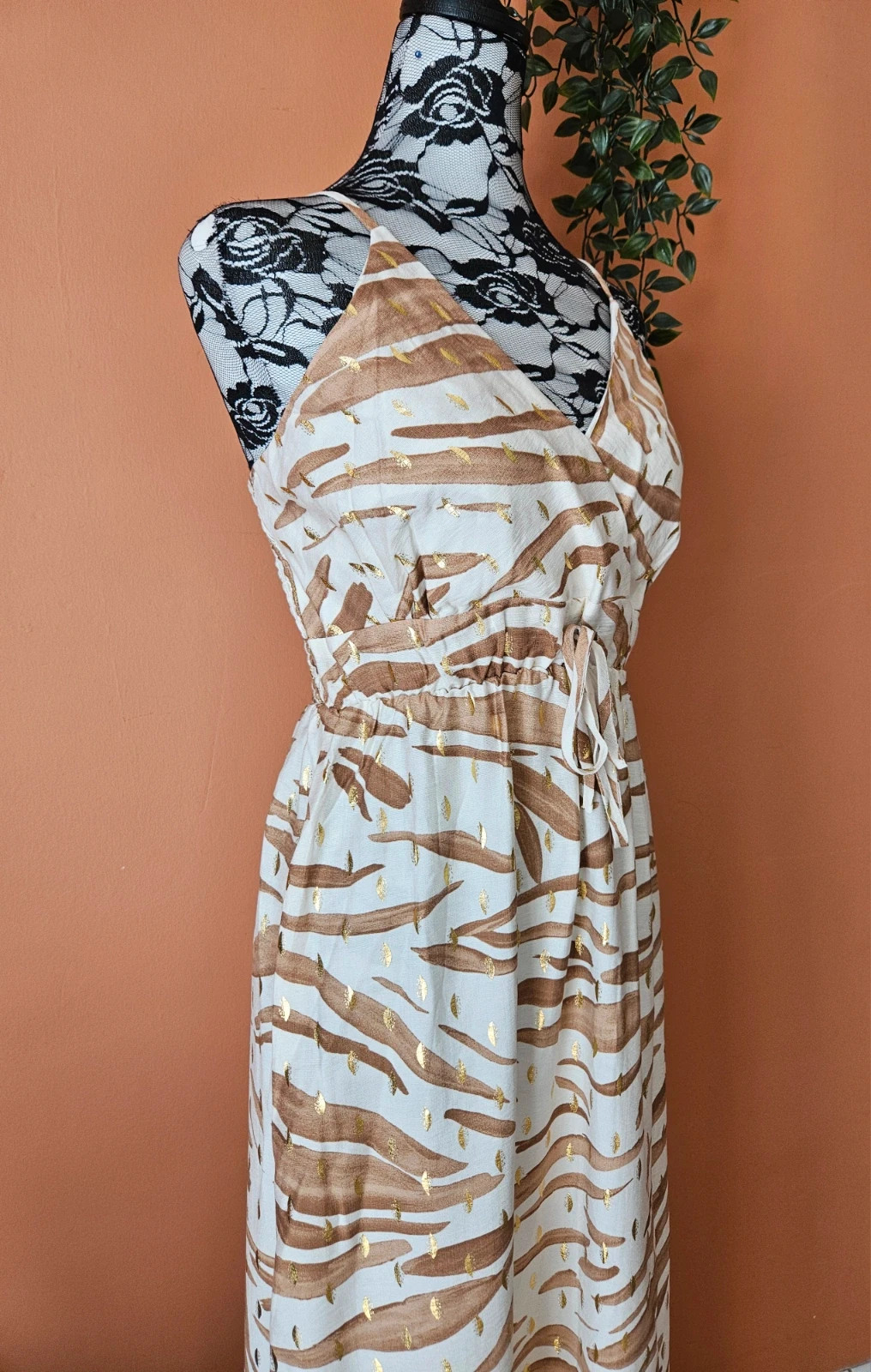 💫Robe longue aux reflets dorés- - TU 36 au 42💫 – Boutique Parisienne – taille L / 40 / 12 4