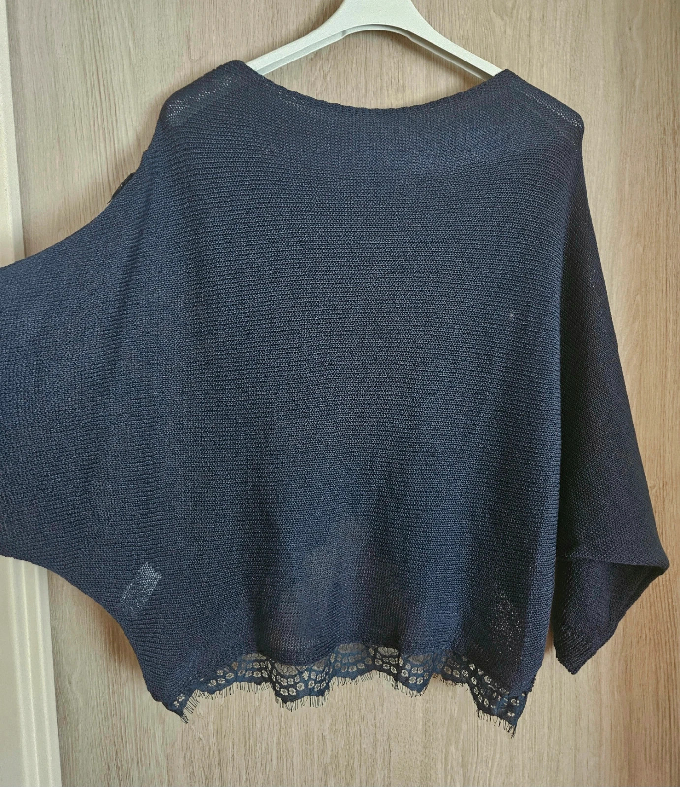 💙Magnifique top croisé, pull croisé dentelle, oversize , TU 36 au 44 - Made in Italy💙 – Boutique Parisienne – taille XL / 42 / 14 5