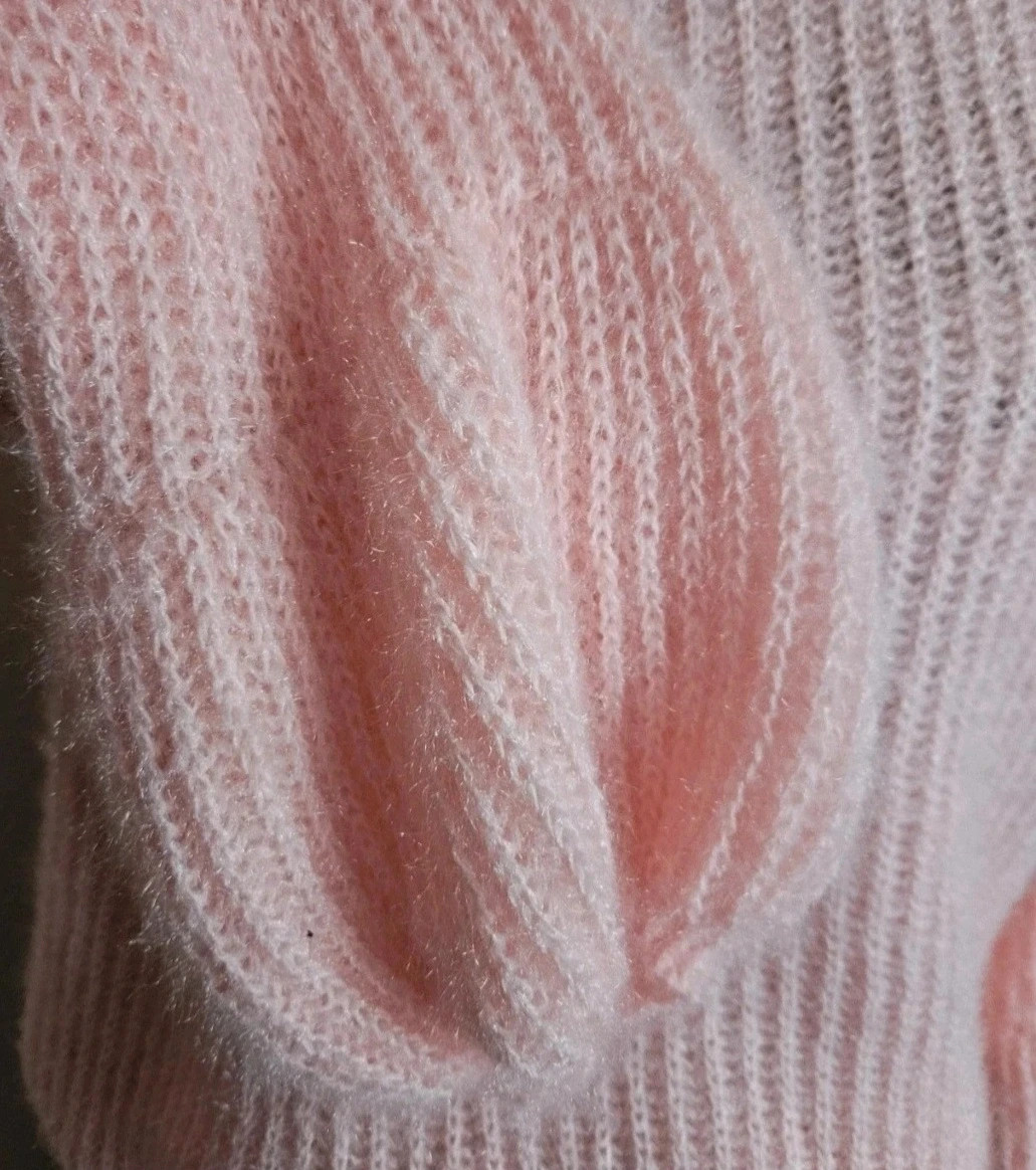 Sublime pull fluffy, manches lanternes 20% Mohair - TU 36 au 42 - Made in Italy – Boutique Parisienne – taille XL / 42 / 14 5