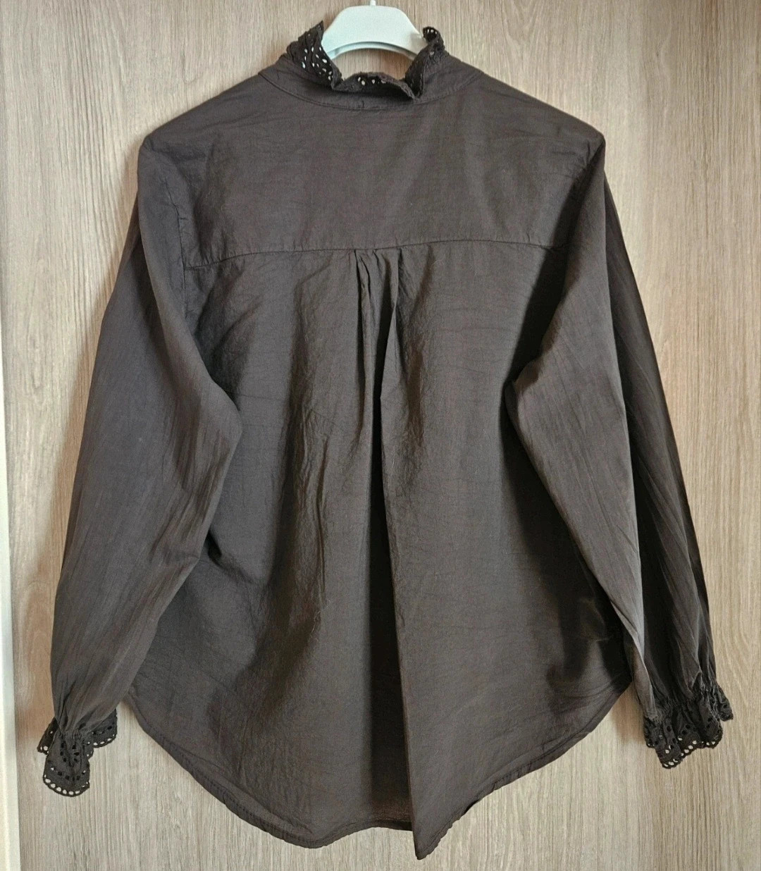 Chemise en coton avec détails broderies anglaises - TU 36 au 42/44 - Made in Italy – Coton – taille XL / 42 / 14 5