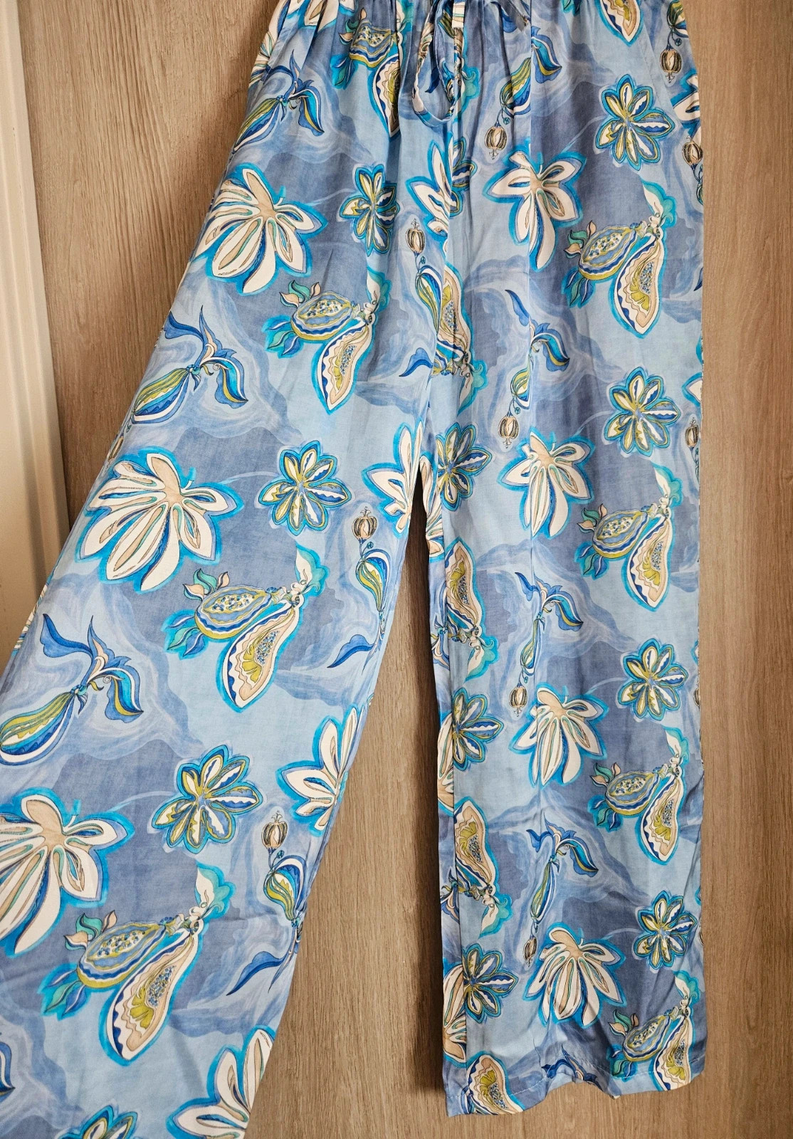 🩵 Pantalon fluide avec soie - TU 36 au 40 - Made in ltaly 🩵 – Boutique Parisienne – taille L / 40 / 12 4