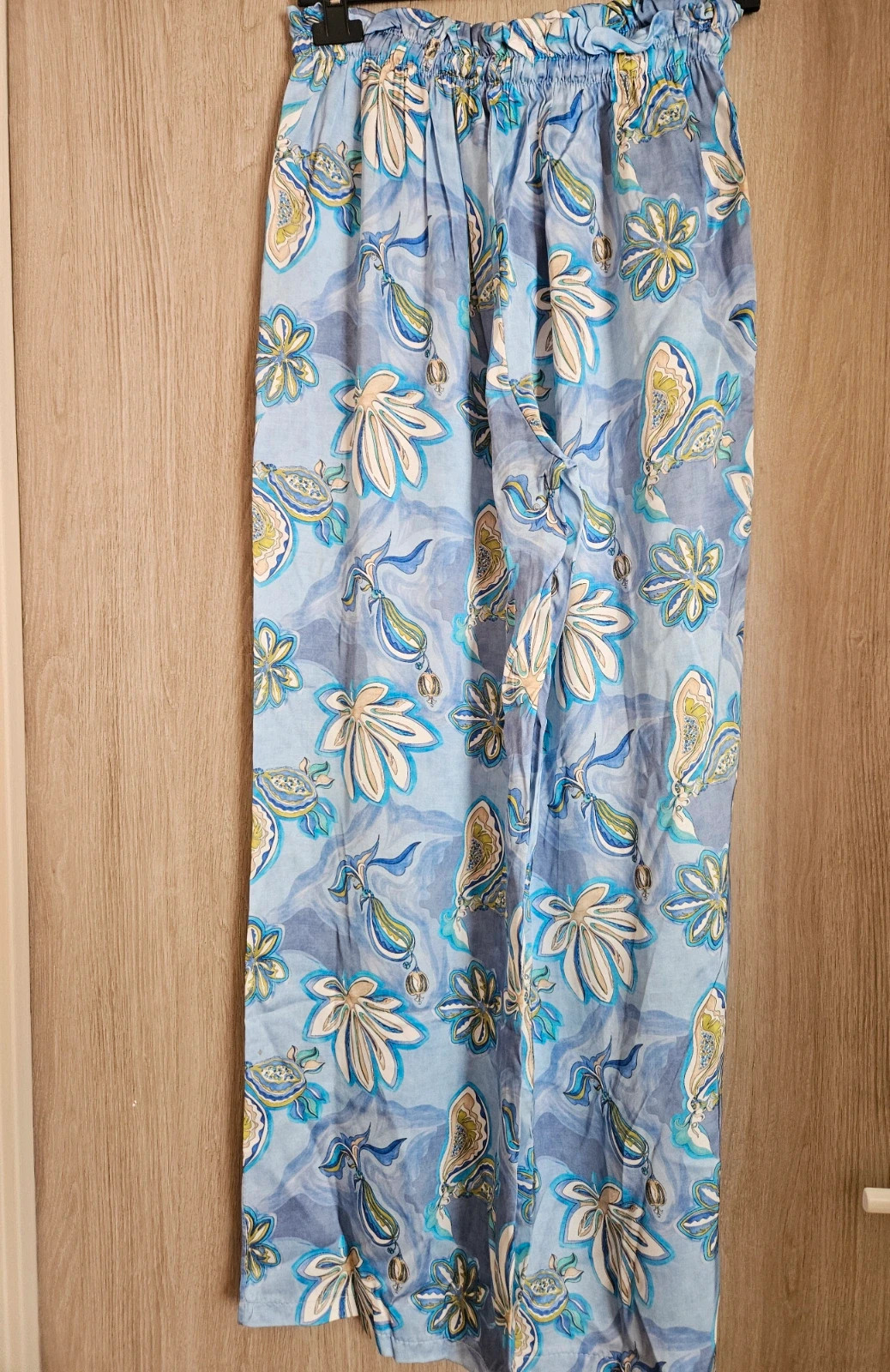 🩵 Pantalon fluide avec soie - TU 36 au 40 - Made in ltaly 🩵 – Boutique Parisienne – taille L / 40 / 12 5