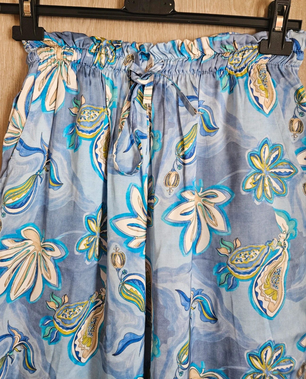 🩵 Pantalon fluide avec soie - TU 36 au 40 - Made in ltaly 🩵 – Boutique Parisienne – taille L / 40 / 12 2