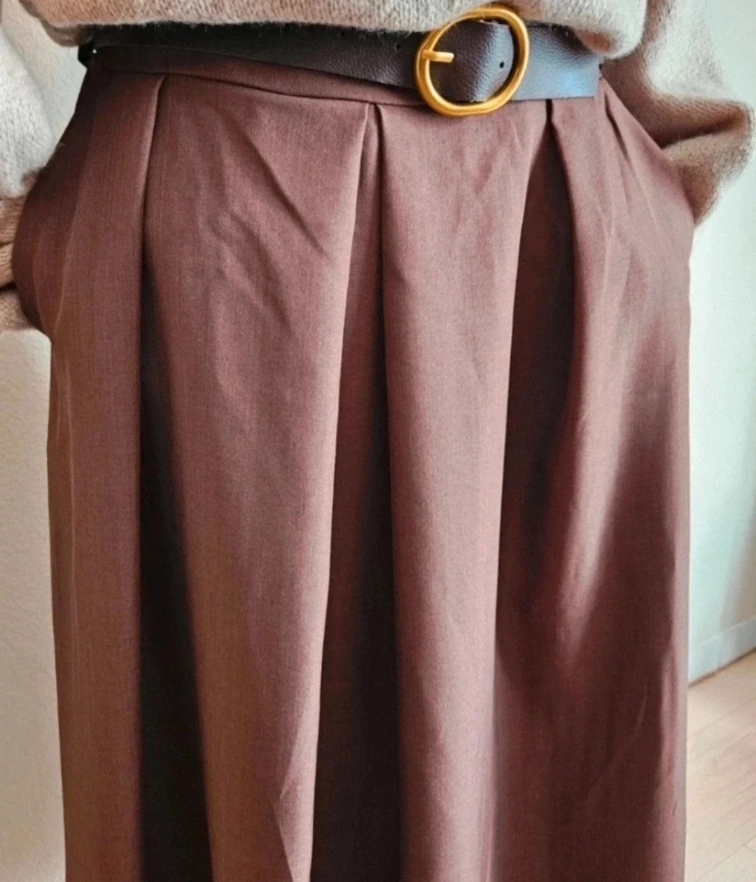 Magnifique jupe trapèze plissée Mastour + ceinture - TU 36 au 44- Made in Italy – Boutique Parisienne – taille XXL / 44 / 16 3