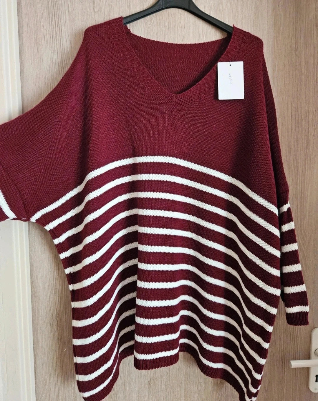Magnifique pull oversize Marinière- TU 46 au 56/58- Made in Italy – Boutique Parisienne – taille 4XL / 48 / 20 2