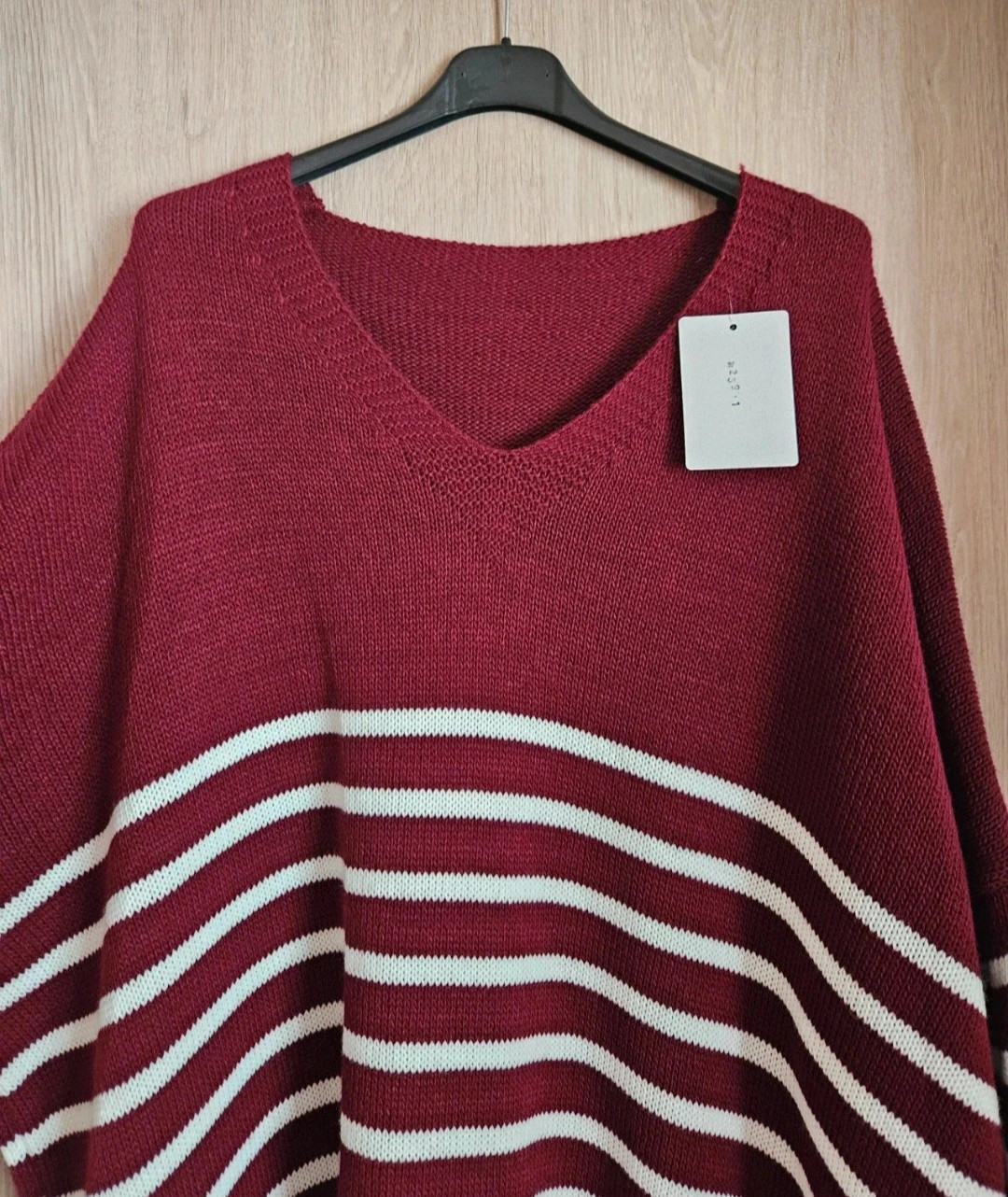 Magnifique pull oversize Marinière- TU 46 au 56/58- Made in Italy – Boutique Parisienne – taille 4XL / 48 / 20 3