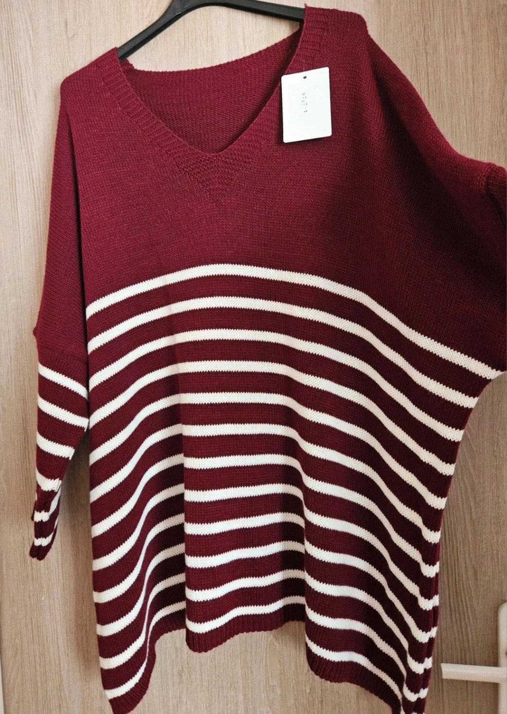 Magnifique pull oversize Marinière- TU 46 au 56/58- Made in Italy – Boutique Parisienne – taille 4XL / 48 / 20 4