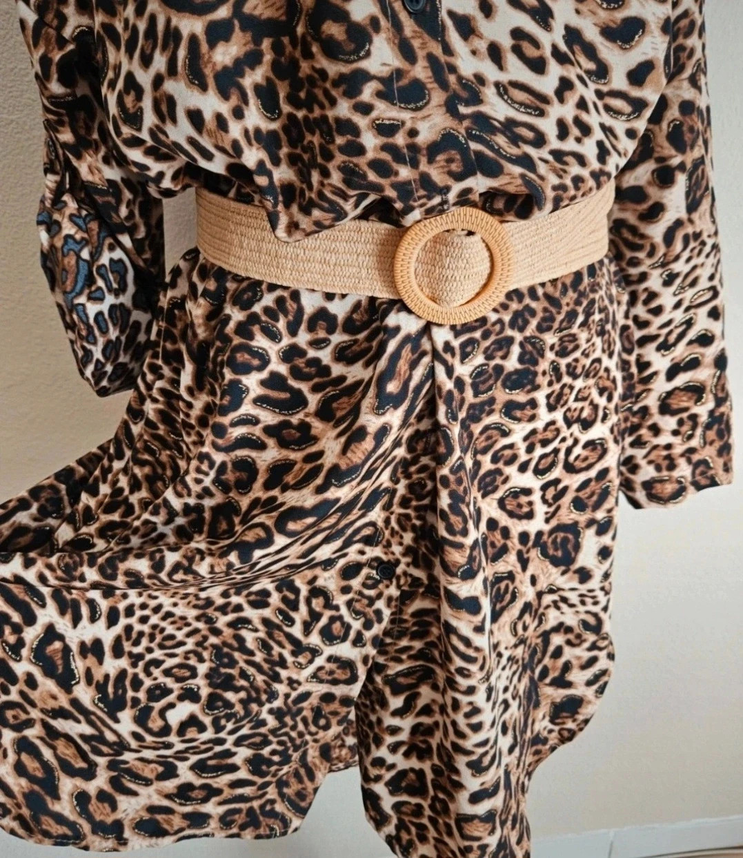 Magnifique robe/tunique léopard reflets dorés - taille unique 36 au 42 - Made in Italy – Boutique Parisienne – taille XL / 42 / 14 2