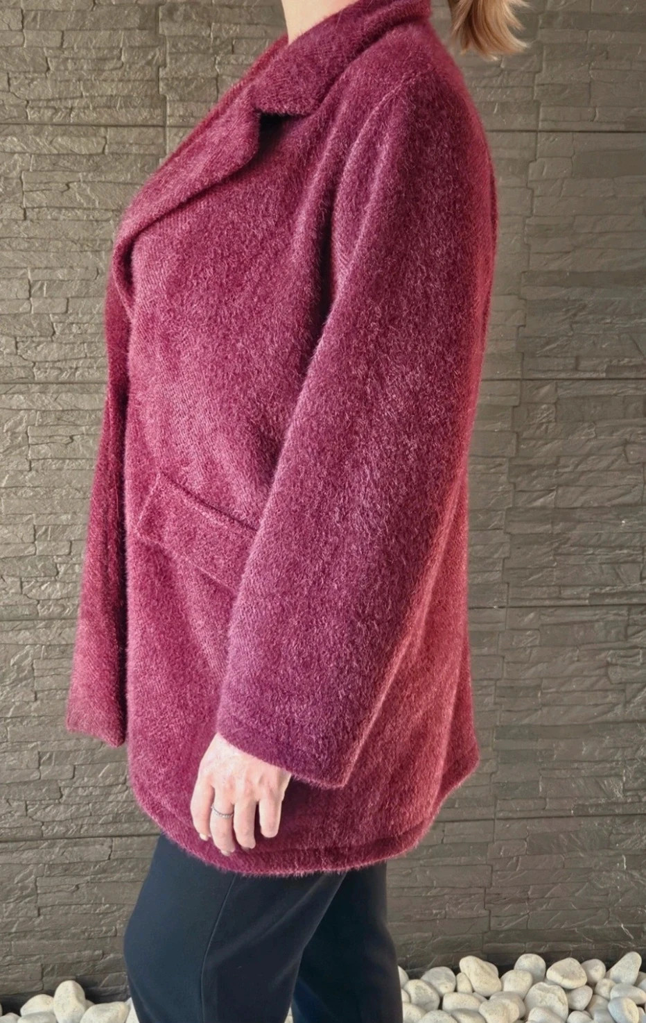 Magnifique veste/manteau texturé, boutonné TU 38 au 44 - Made in Italy – Boutique Parisienne – taille XL / 42 / 14 4