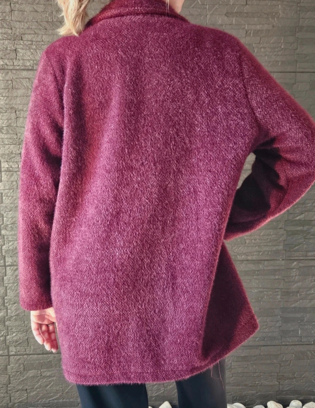 Magnifique veste/manteau texturé, boutonné TU 38 au 44 - Made in Italy – Boutique Parisienne – taille XL / 42 / 14 5