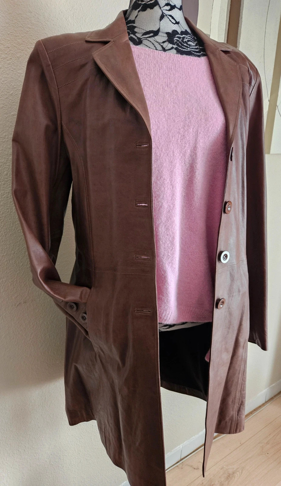 Magnifique Trench 100% cuir véritable - taille 36 au 40 – The Genuine Leather – taille M / 38 / 10 3
