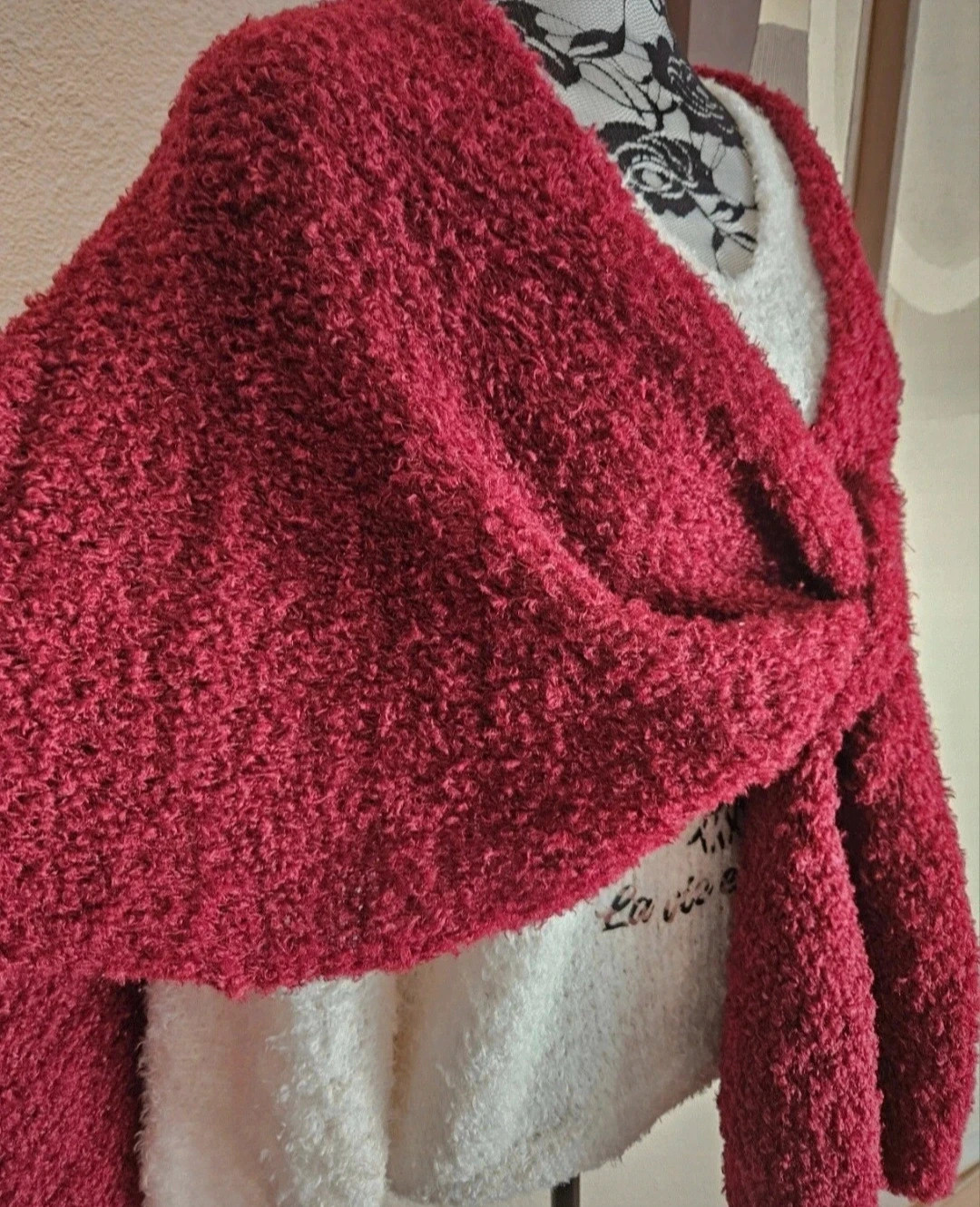 Magnifique Cape oversize à noeud - TU 36 au 44- Made in ltaly – Boutique Parisienne – taille XXL / 44 / 16 2