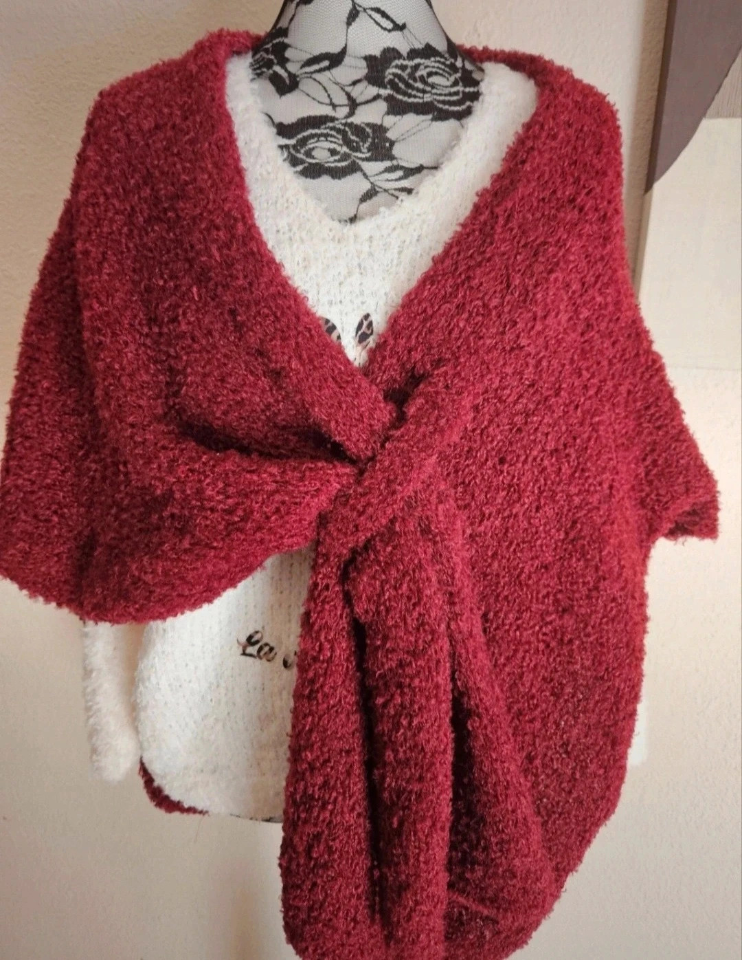 Magnifique Cape oversize à noeud - TU 36 au 44- Made in ltaly – Boutique Parisienne – taille XXL / 44 / 16 3