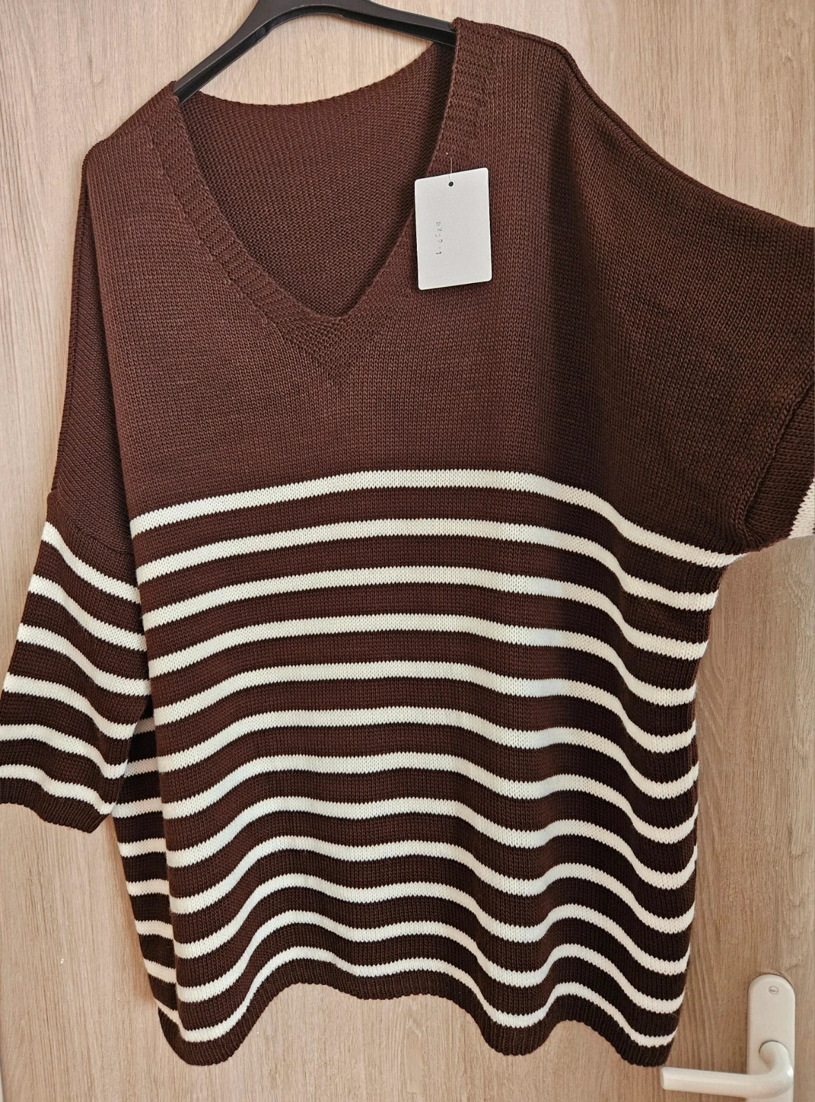 Magnifique pull oversize Marinière- TU 46 au 54- Made in Italy – Boutique Parisienne – taille 4XL / 48 / 20 4