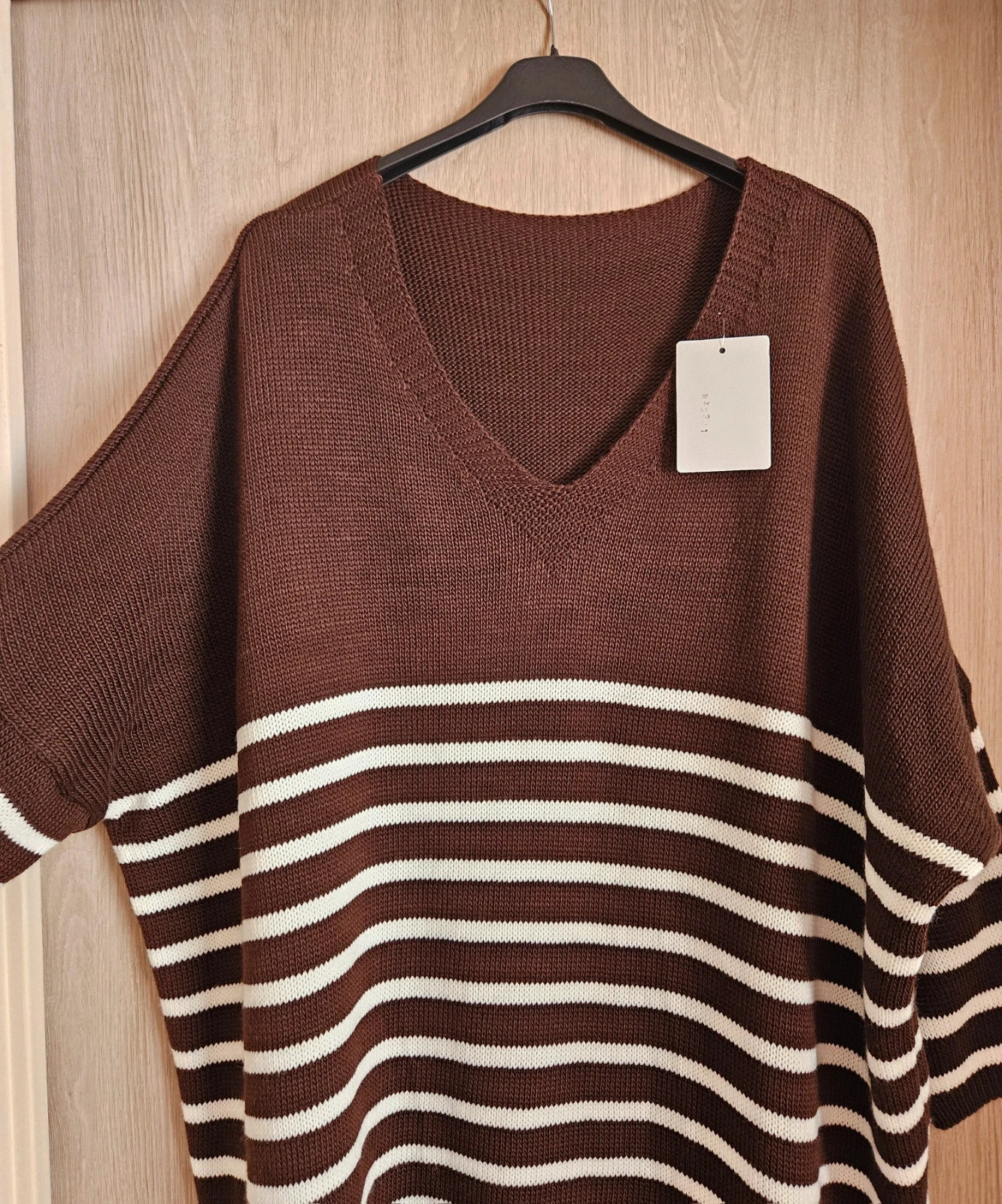 Magnifique pull oversize Marinière- TU 46 au 54- Made in Italy – Boutique Parisienne – taille 4XL / 48 / 20 2