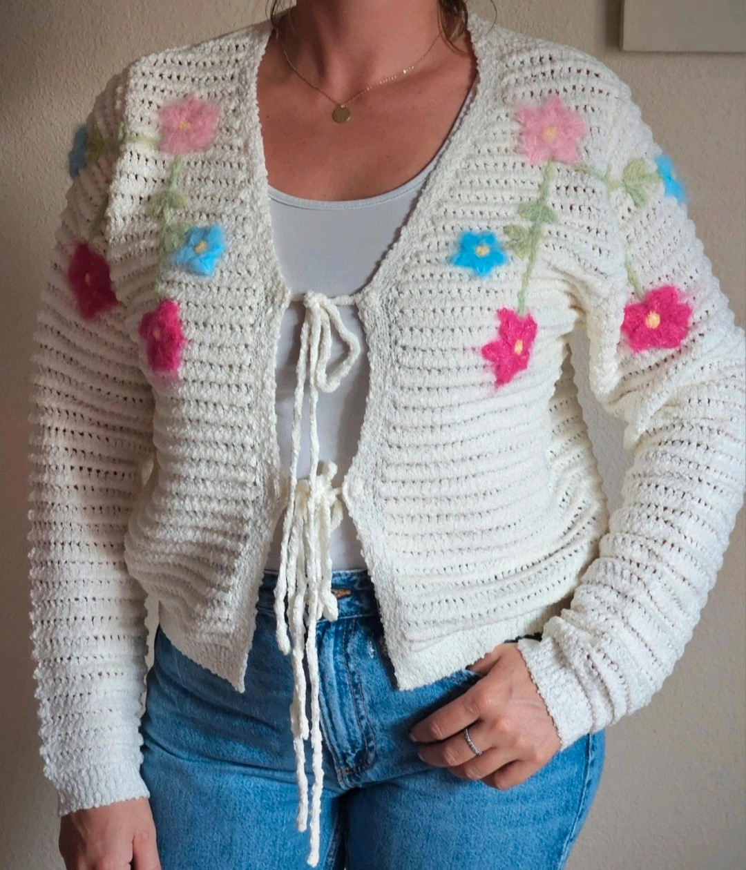 🌸Magnifique gilet fleurs brodées du 36 au 40🌸 – Boutique Parisienne – taille M / 38 / 10 2