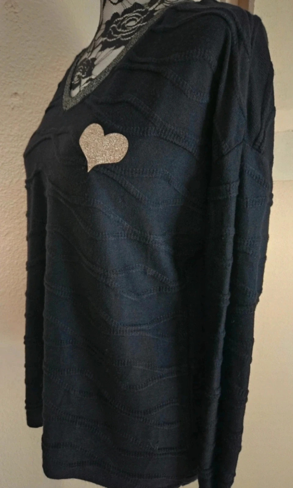 Magnifique pull très doux avec cœur TU 36 au 42 - Made in Italy – Boutique Parisienne – taille XL / 42 / 14 4