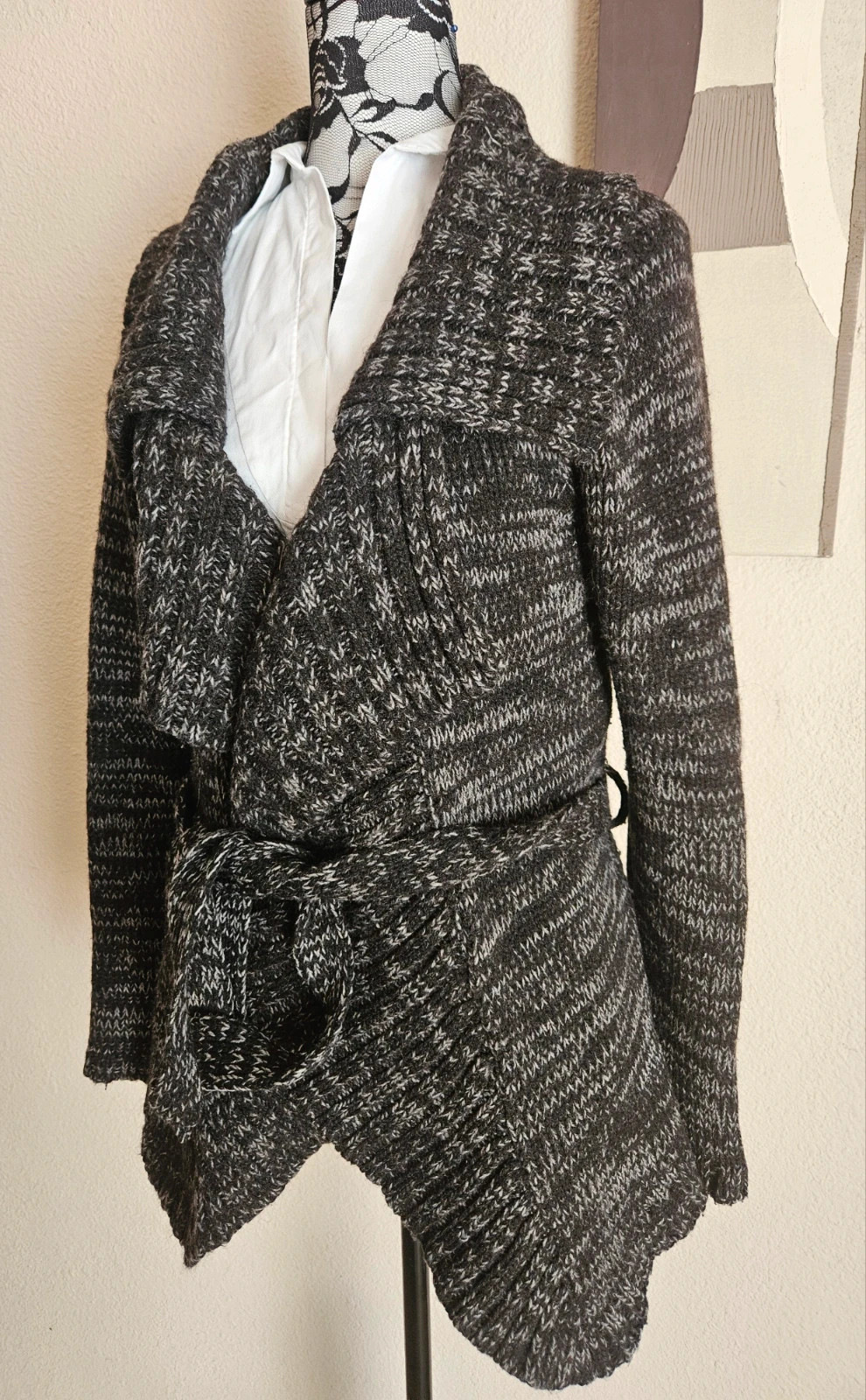 Magnifique gilet ceinturé chaud - Caroll - Alpaga et Laine – Caroll – taille S / 36 / 8 2