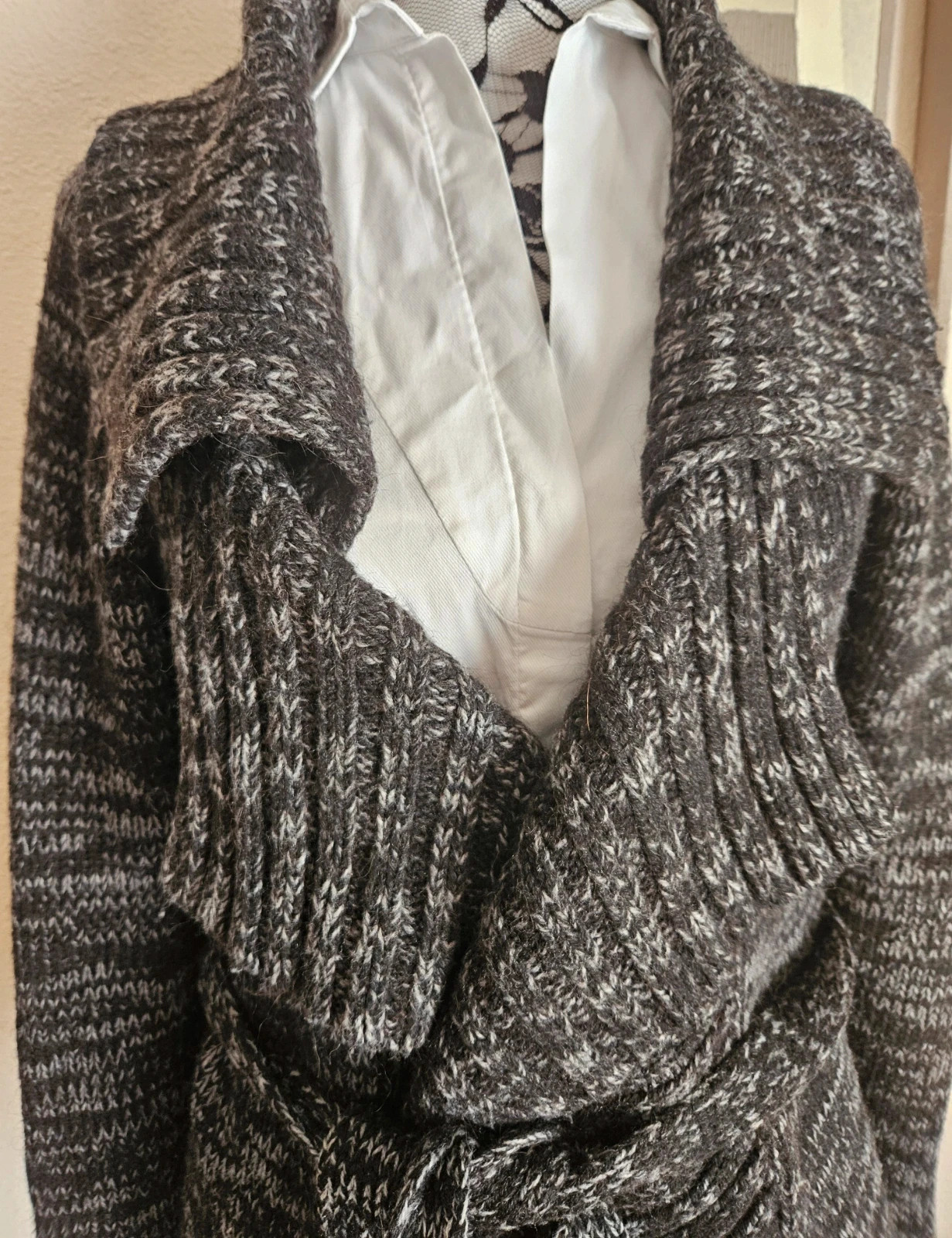 Magnifique gilet ceinturé chaud - Caroll - Alpaga et Laine – Caroll – taille S / 36 / 8 4