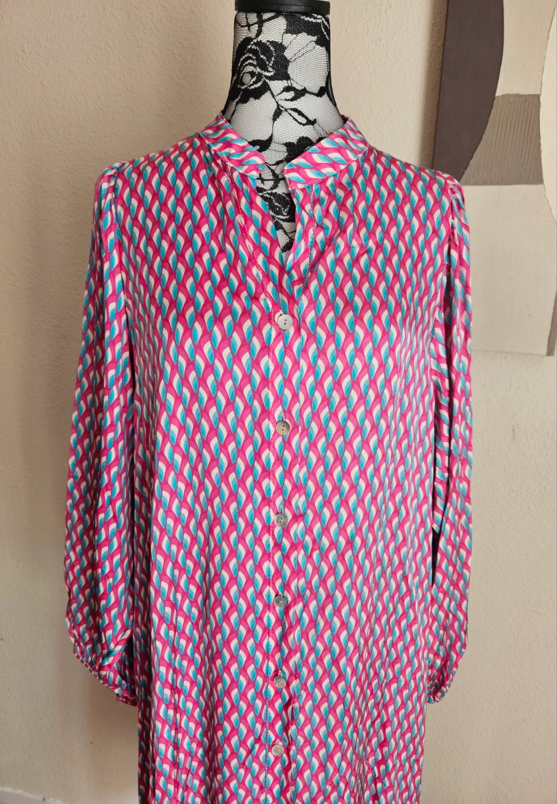 Magnifique robe en viscose et soie , fluide, TU 42 au 46 – Boutique Parisienne – taille XXXL / 46 / 18 3