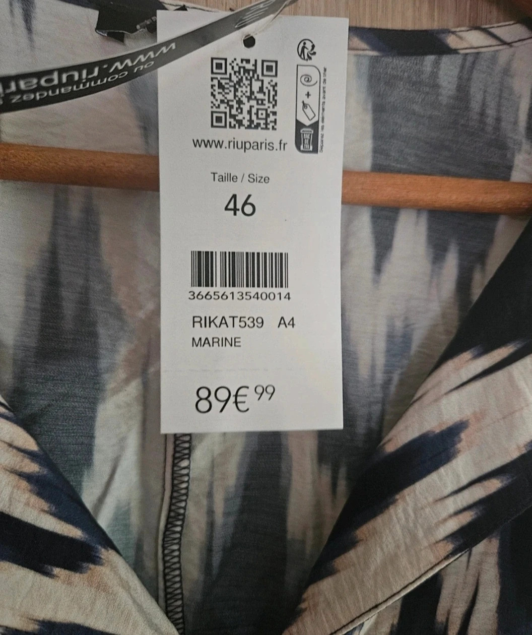 Robe longue fluide Riu – Jacqueline Riu – taille XXXL / 46 / 18 5
