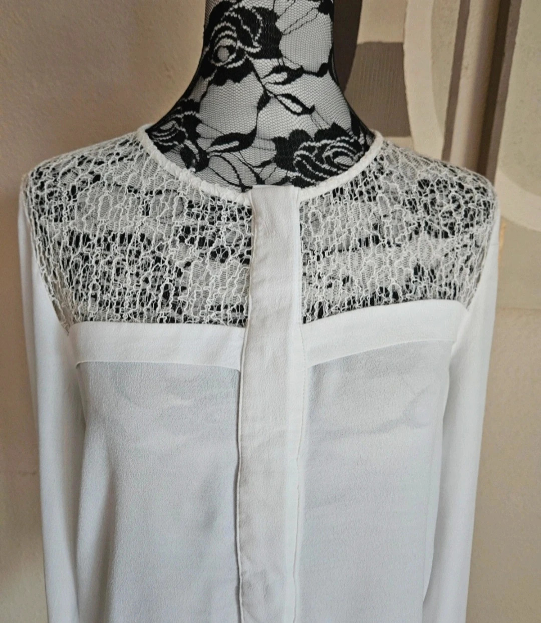 💫Magnifique chemisier "Léonie" fluide avec haut dentelle 💫 – suncoo – taille S / 36 / 8 3