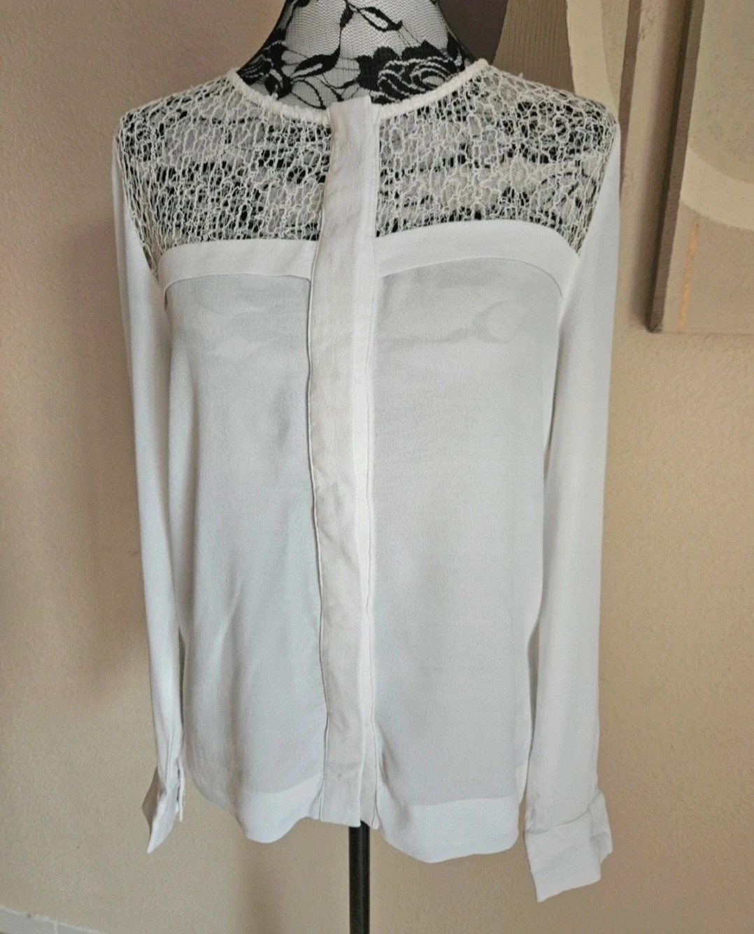 💫Magnifique chemisier "Léonie" fluide avec haut dentelle 💫 – suncoo – taille S / 36 / 8 2