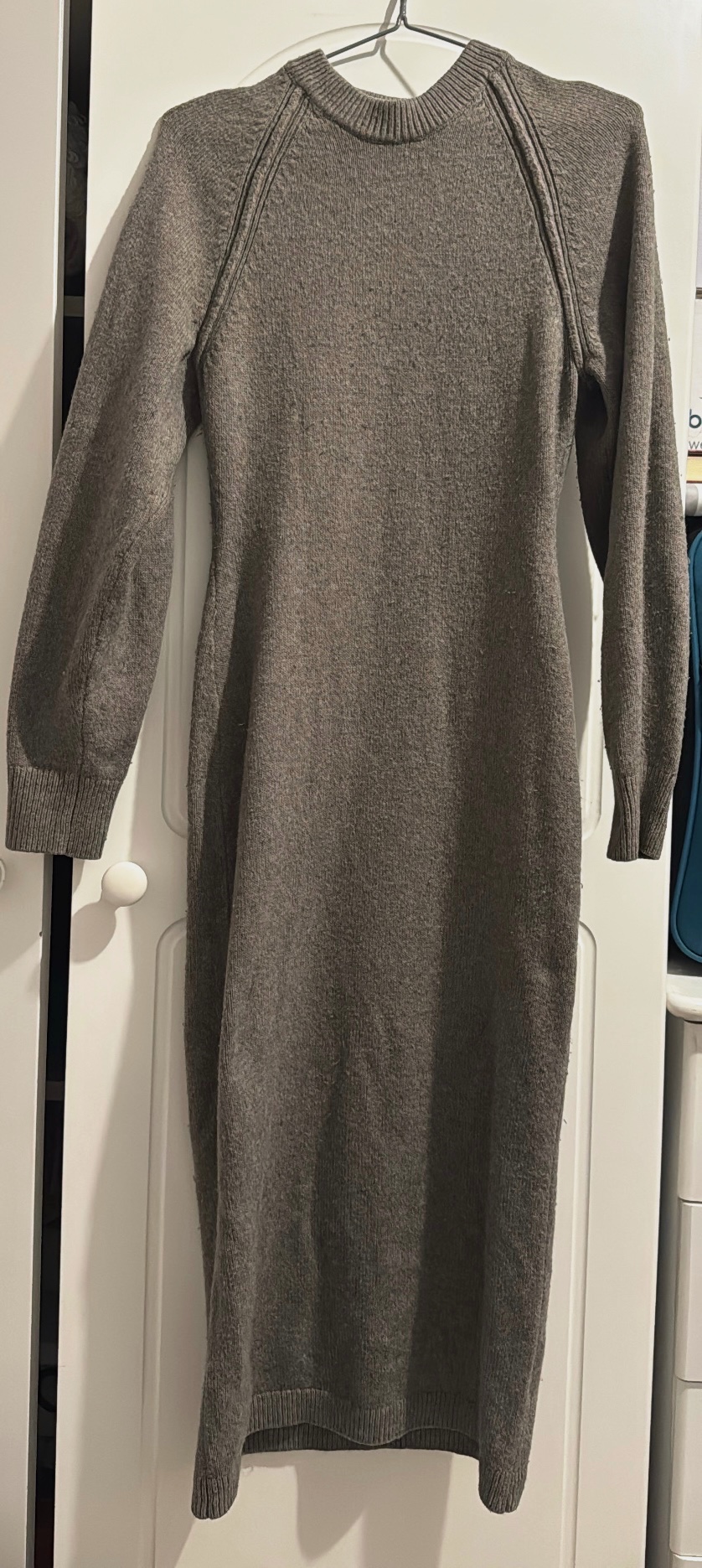 robe longue taupe H&M