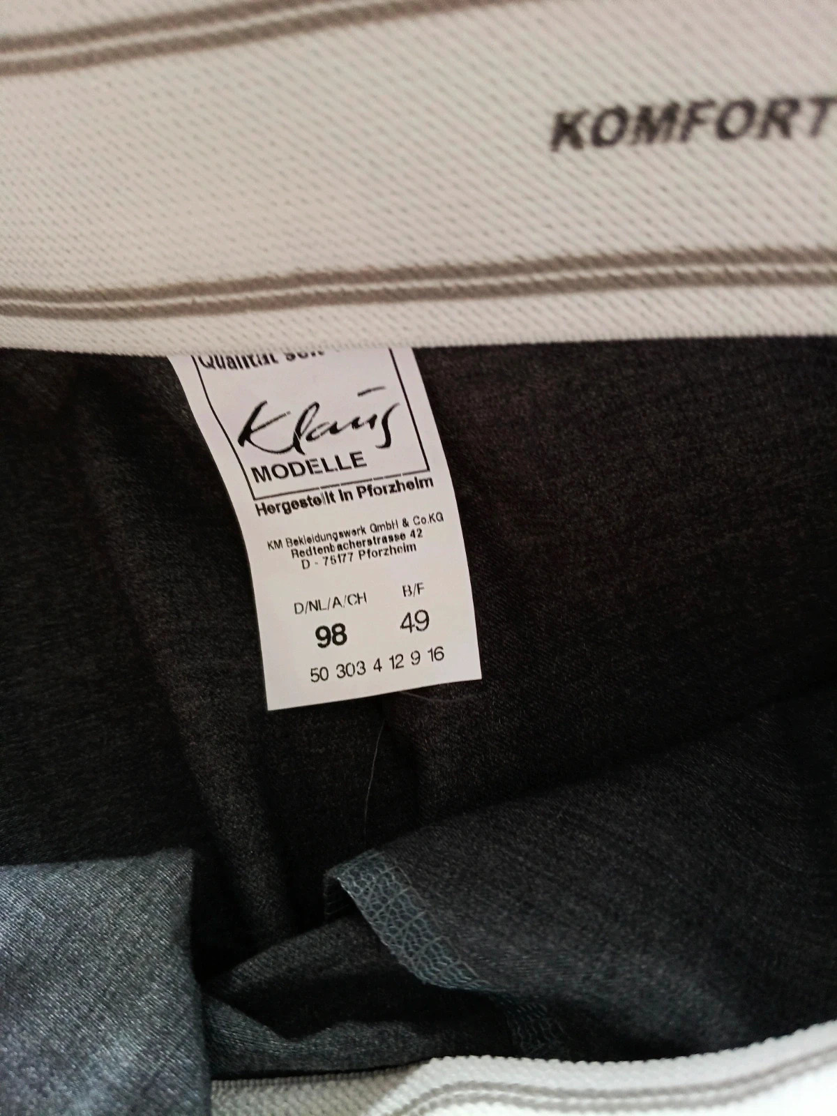 Pantalon de costume – Klaus Modelle – taille W38 | FR 48 4