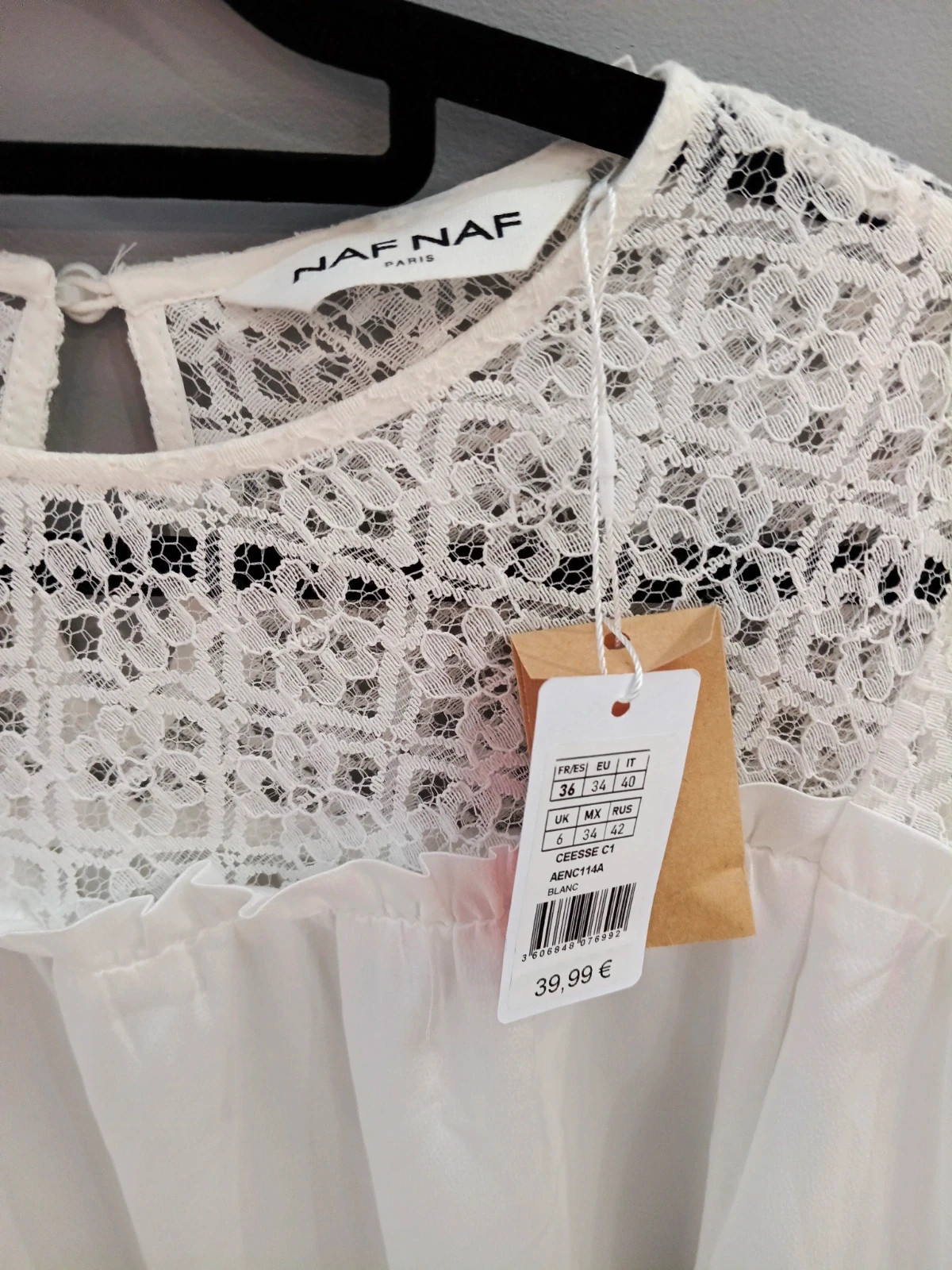 Maillot leger – Naf Naf – taille S / 36 / 8 2