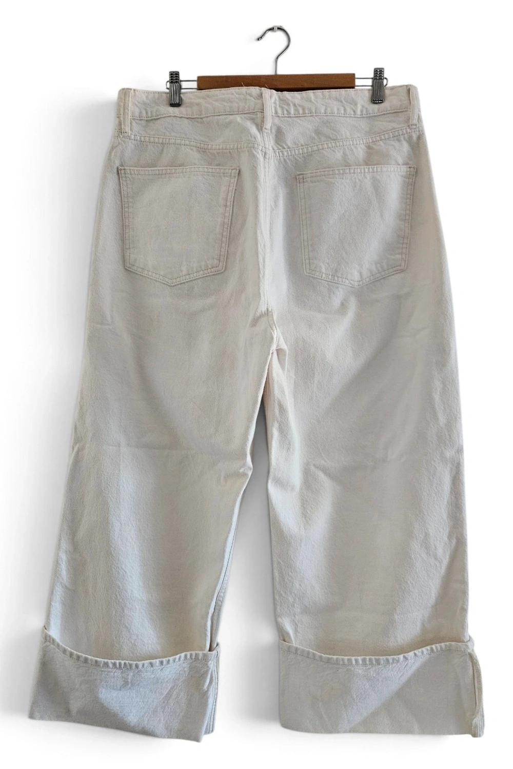Culotte denim crema bajo dobladillo talle alto – Zara – taille XXXL / 46 / 18 3