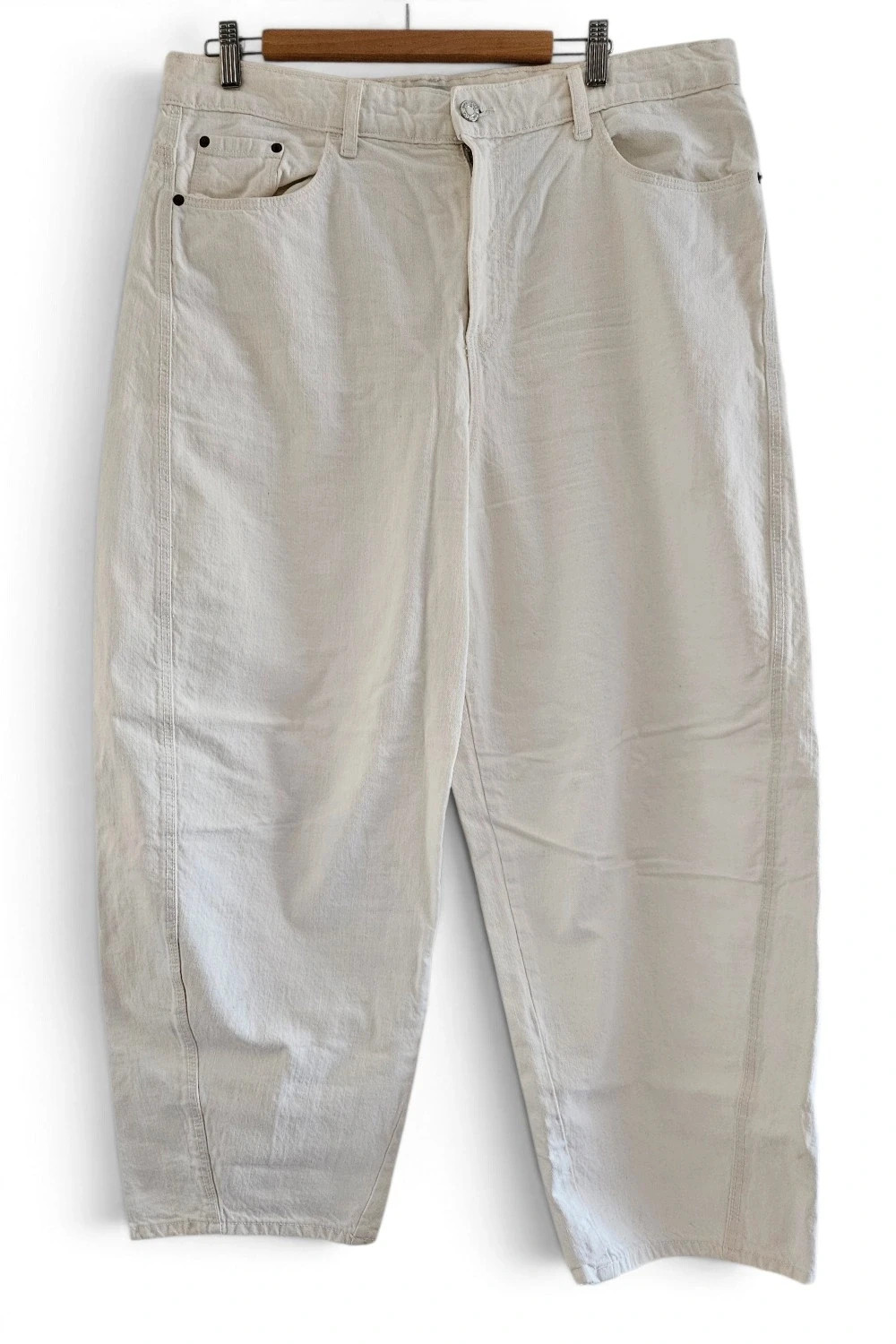 Vaquero balloon blanco talle alto | viral Y2K | Zara talla 46 – Zara – taille XXXL / 46 / 18