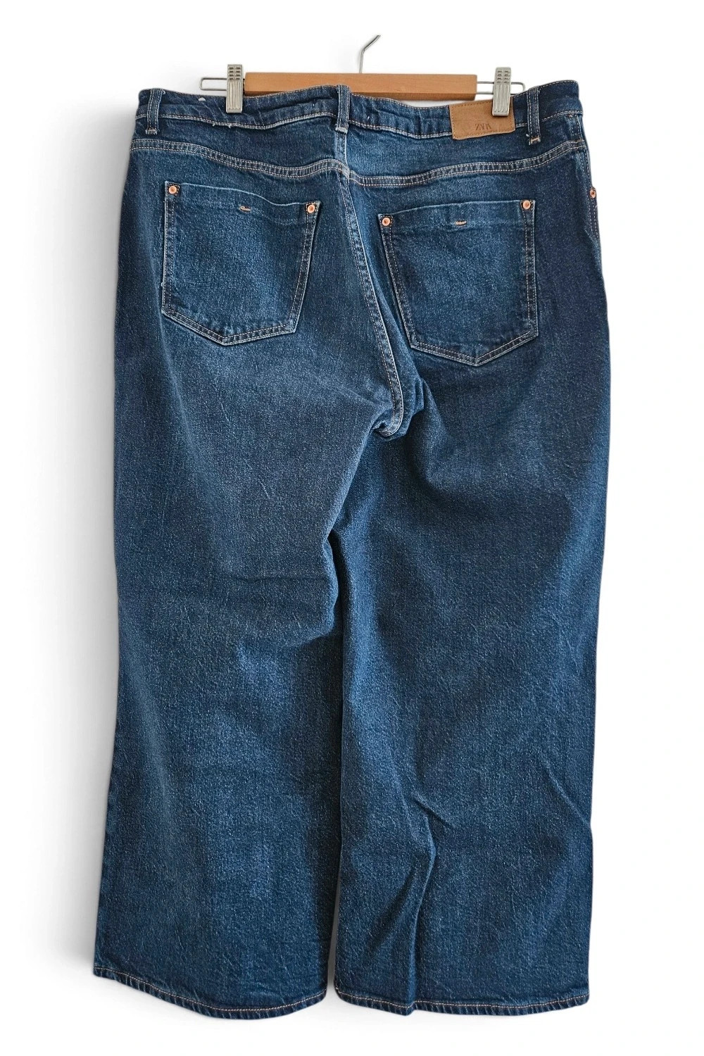 Culotte denim azul oscuro tobillero talle alto | minimal chic | Zara talla 44 – Zara – taille XXL / 44 / 16 2