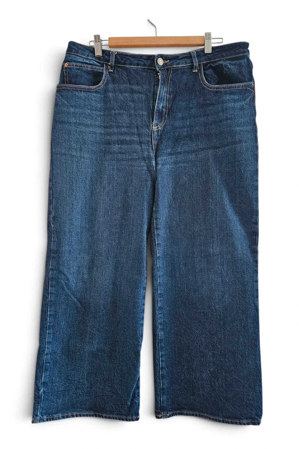 Culotte denim azul oscuro tobillero talle alto | minimal chic | Zara talla 44 – Zara – taille XXL / 44 / 16
