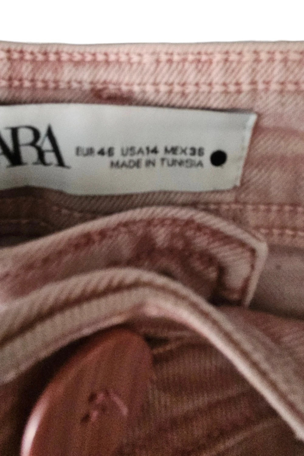 Culotte denim rosa bajo deshilachado talle alto | Y2K minimal | Zara talla 46 – Zara – taille XXXL / 46 / 18 3