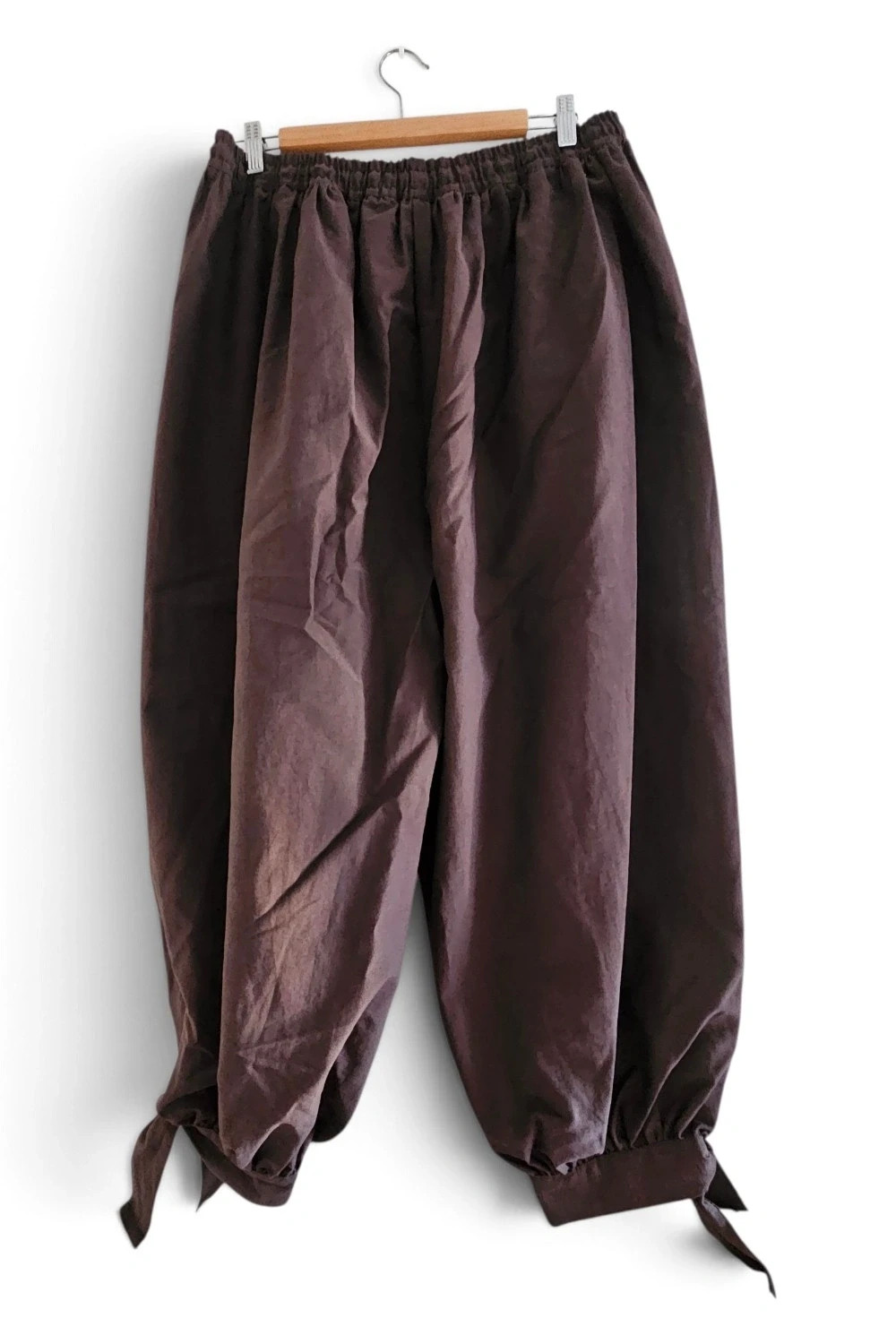 Pantalón bombacho marrón chocolate lazos tobillo | viral Y2K | Zara talla L – Zara – taille L / 40 / 12 4