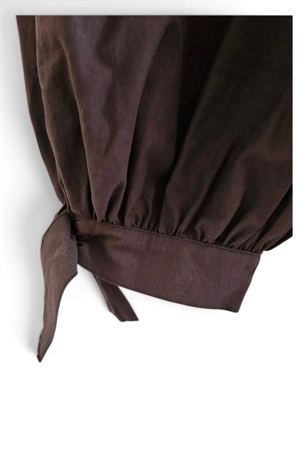 Pantalón bombacho marrón chocolate lazos tobillo | viral Y2K | Zara talla L – Zara – taille L / 40 / 12 2