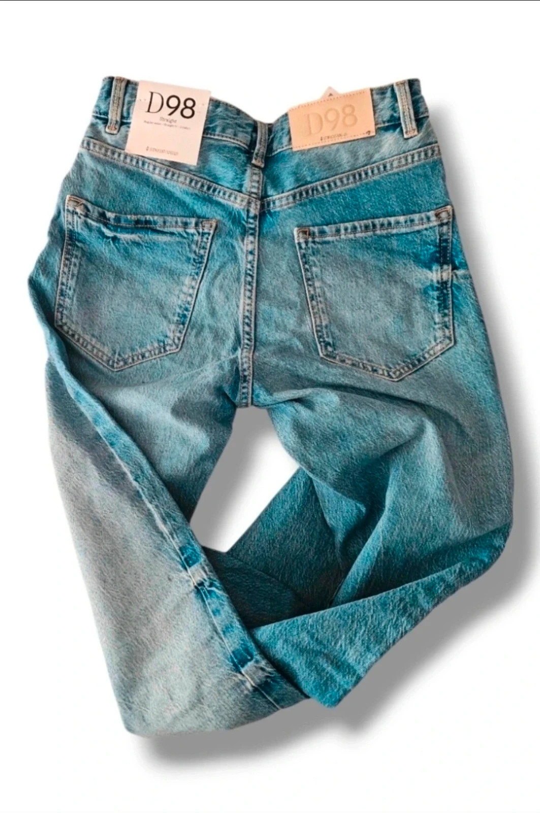 Vaquero D98 Stradivarius azul lavado talle alto | viral Y2K | talla 36 – Stradivarius – taille S / 36 / 8 2