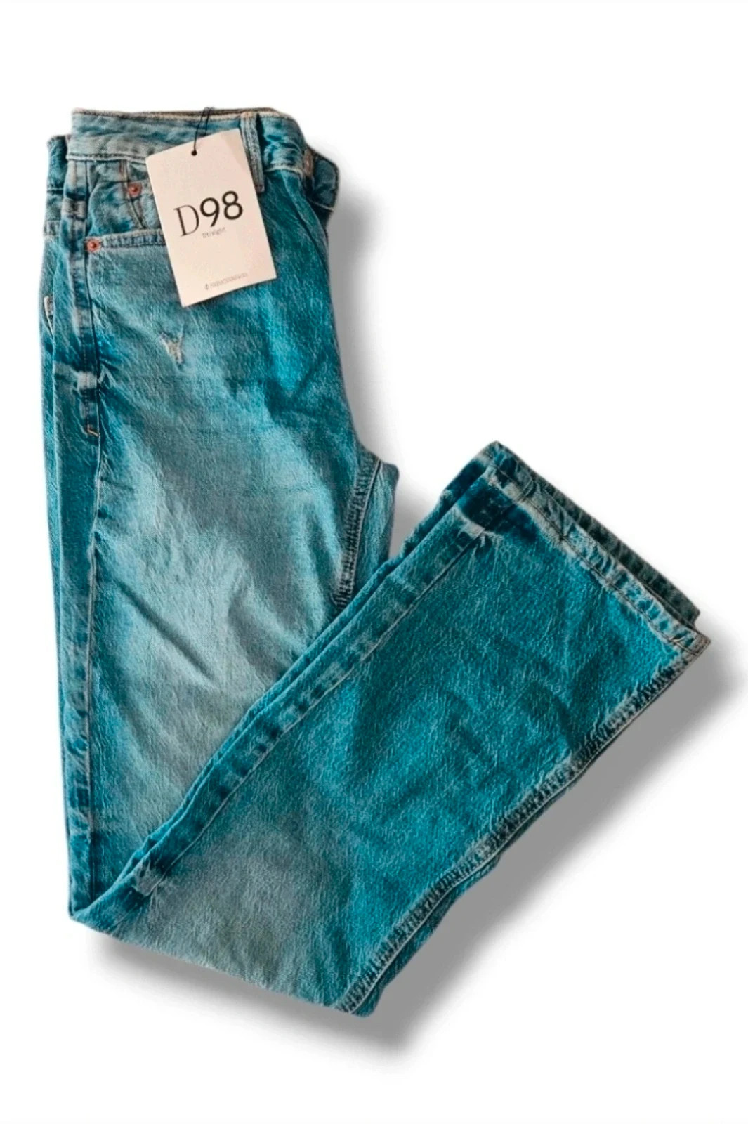 Vaquero D98 Stradivarius azul lavado talle alto | viral Y2K | talla 36 – Stradivarius – taille S / 36 / 8 3