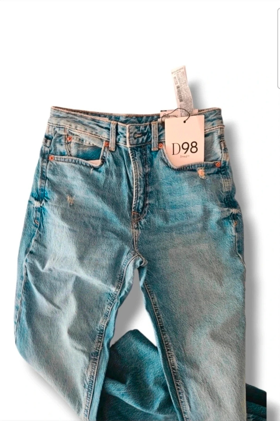Vaquero D98 Stradivarius azul lavado talle alto | viral Y2K | talla 36