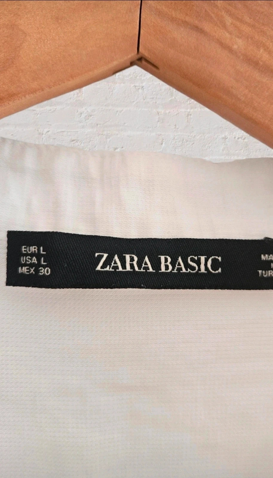 Zara white boho mao‑neck dress · Size L · Perfect condition – Zara – taille L / 40 / 12 5