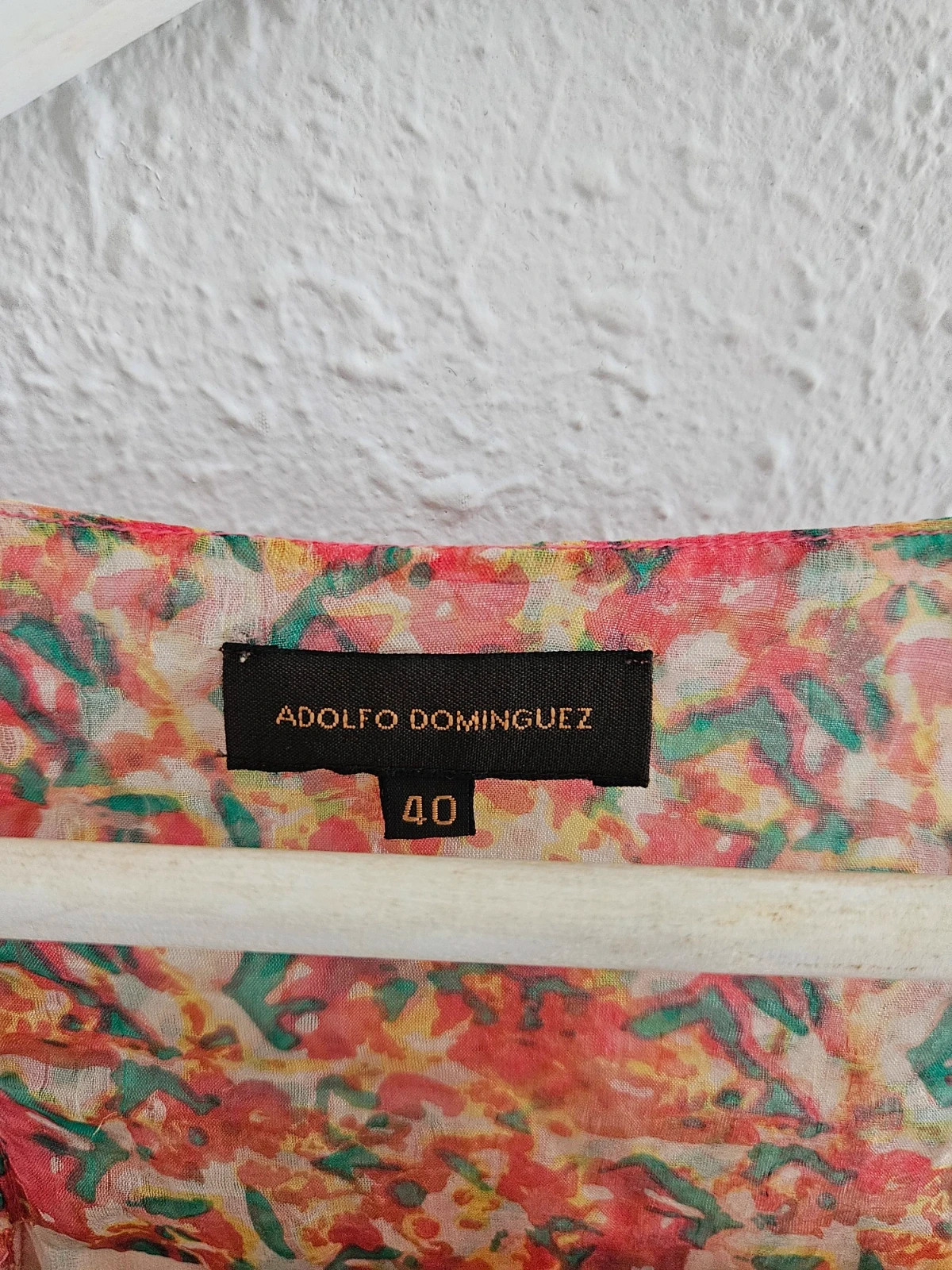 Vestido Adolfo Domínguez talla 40 floral boho cuentas verano fiesta ligero – Adolfo Dominguez – taille L / 40 / 12 5