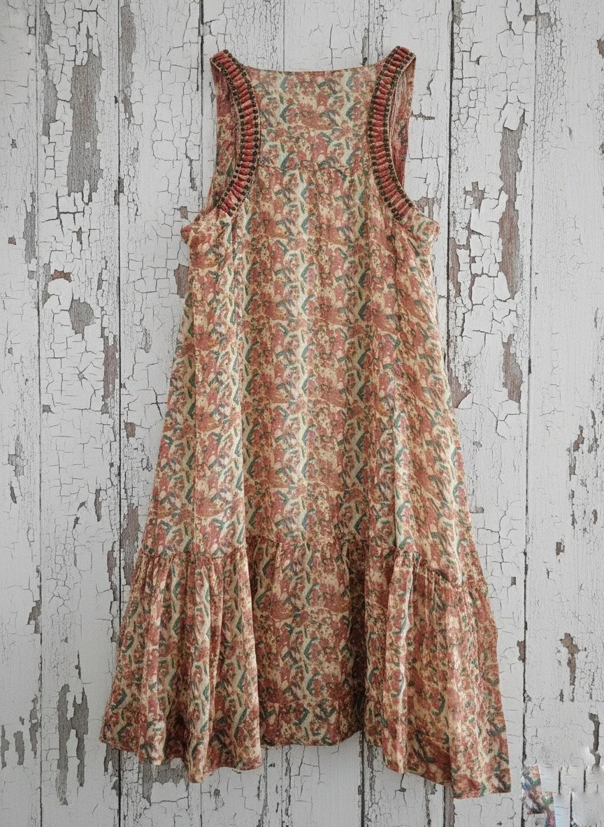 Vestido Adolfo Domínguez talla 40 floral boho cuentas verano fiesta ligero – Adolfo Dominguez – taille L / 40 / 12 2