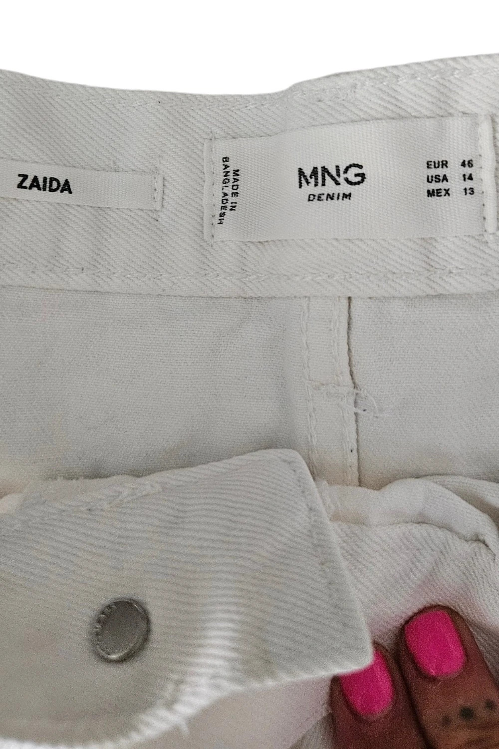 Bermuda denim blanca modelo Zaida talle alto | minimal chic | Mango talla 46 – Mango – taille XXXL / 46 / 18 3