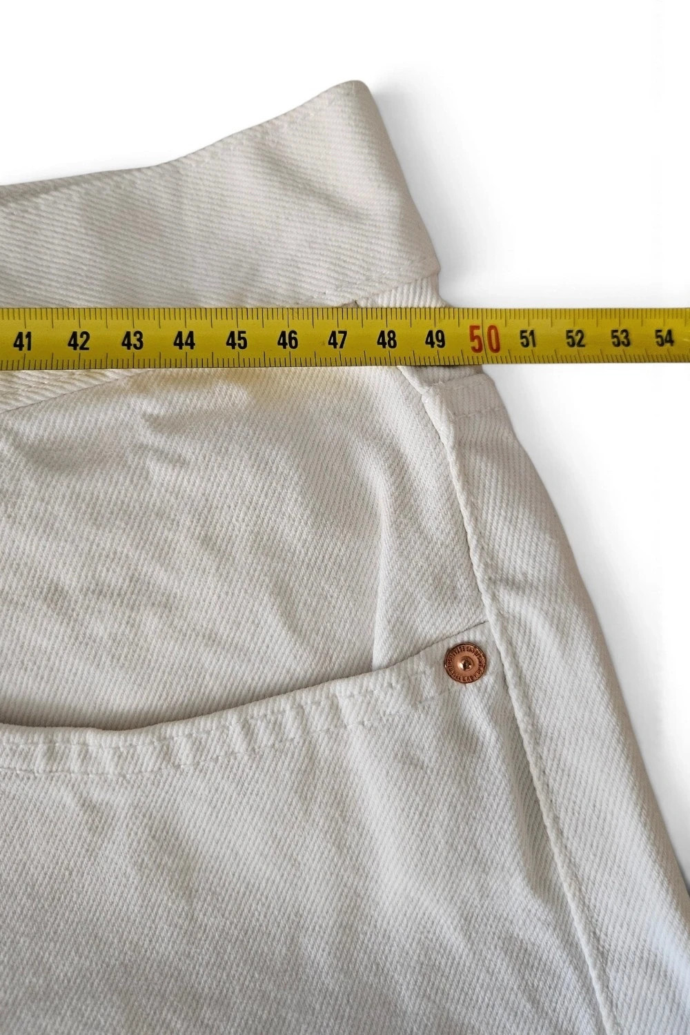 Bermuda denim blanca modelo Zaida talle alto | minimal chic | Mango talla 46 – Mango – taille XXXL / 46 / 18 4