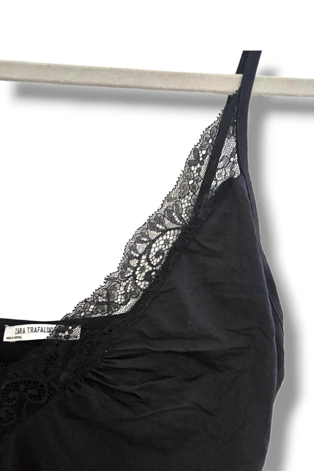 Body negro escote profundo encaje | romantic chic Y2K | Zara talla L – Zara – taille L / 40 / 12 2