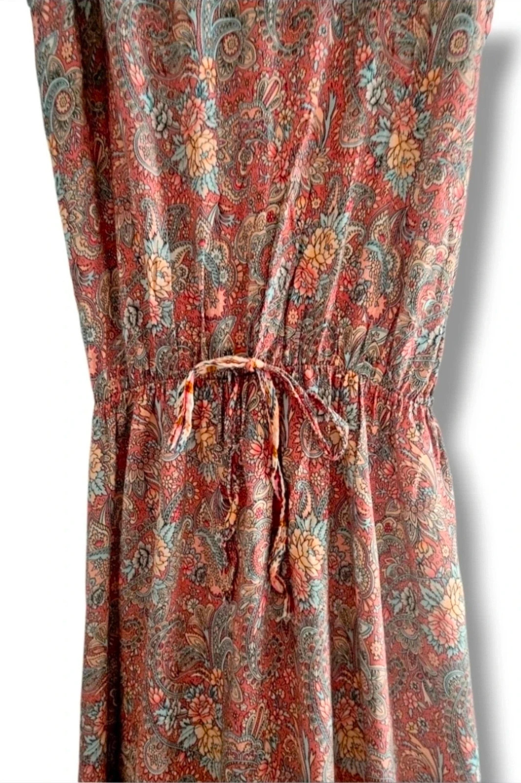 Vestido Asimétrico Talla Única | Rosa Pastel Paisley | Boho Ibicenco Romántico Cottagecore Volante – Local – taille Taille unique 4