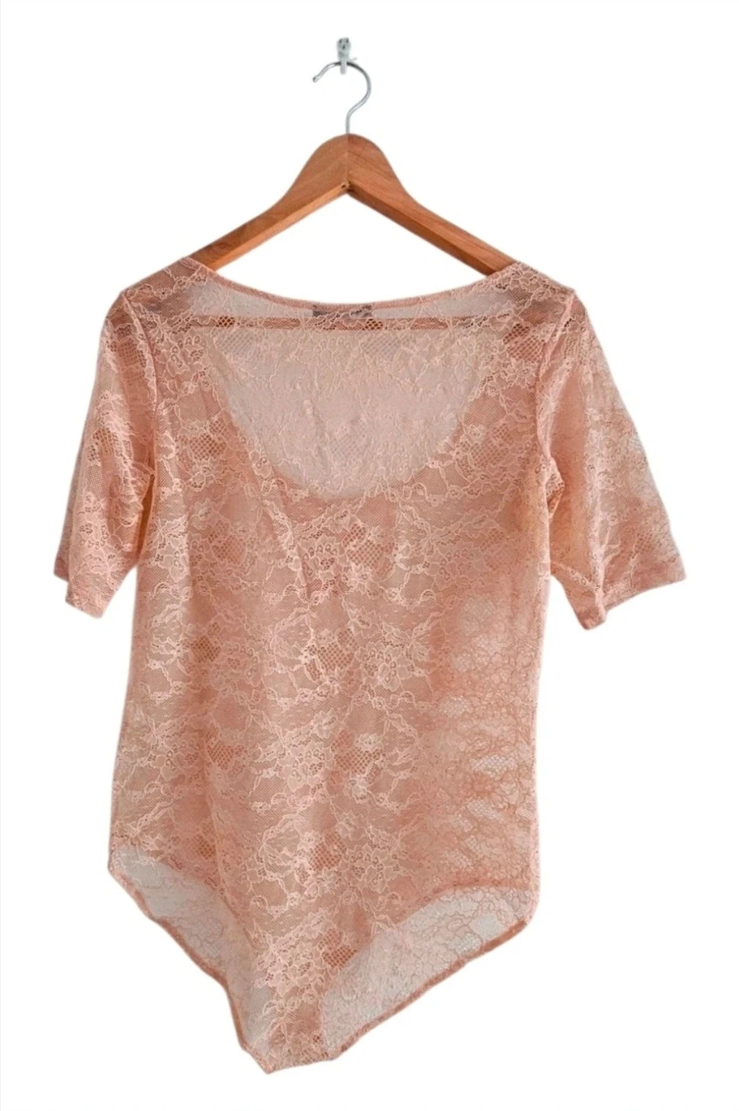 Body Zara Talla L | Rosa Pastel | Romántico Lencero Encaje Floral Tendencia – Zara – taille L / 40 / 12 2